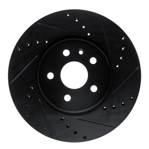 Buick Encore Brake Rotor (1) - Front Right - R1 Concepts - Drilled & Slotted - Black - `13-`22